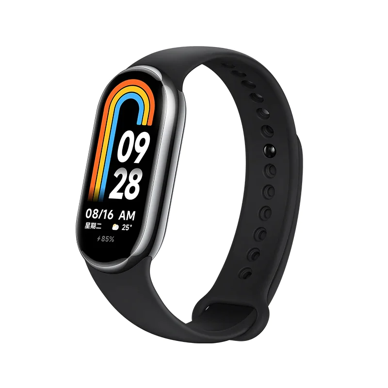 Global Version Xiaomi Band 8 1.62'' AMOLED Ultra Long-Lasting Battery - Black - Image 2
