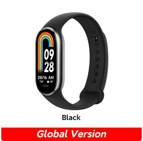 Global Version Xiaomi Band 8 1.62'' AMOLED Ultra Long-Lasting Battery - Black - Image 3