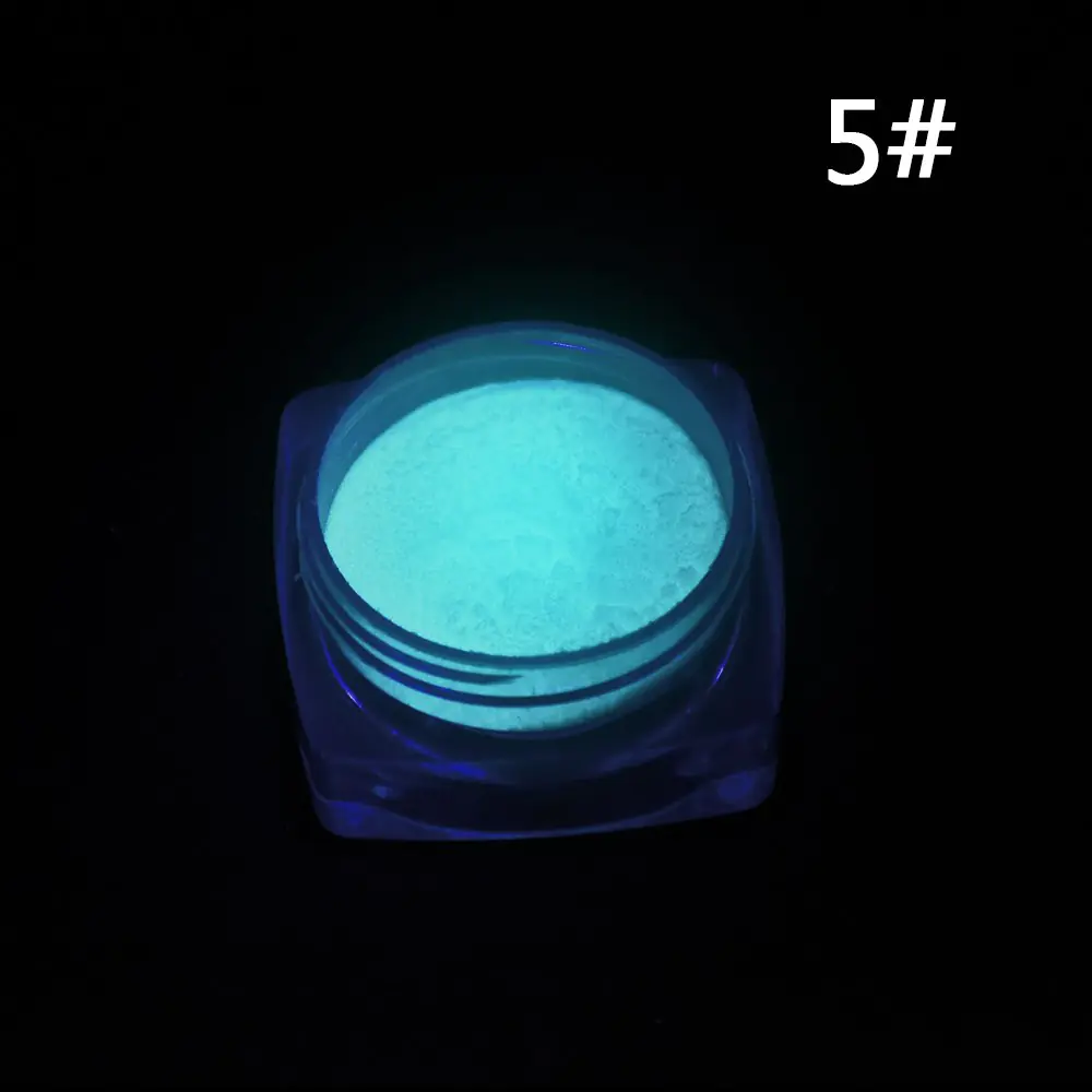 Glow-in-the-Dark Nail Powder - 10 Bright Colors - Image 5