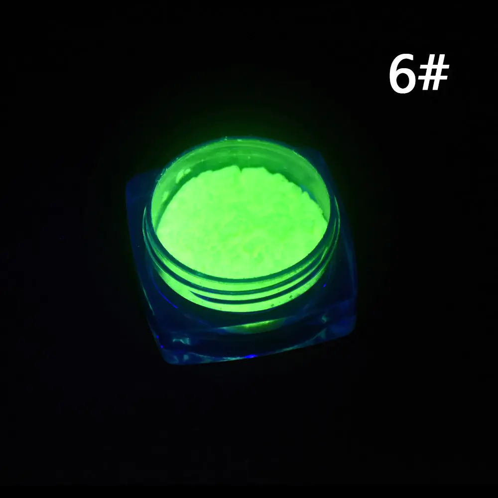 Glow-in-the-Dark Nail Powder - 10 Bright Colors - Image 6