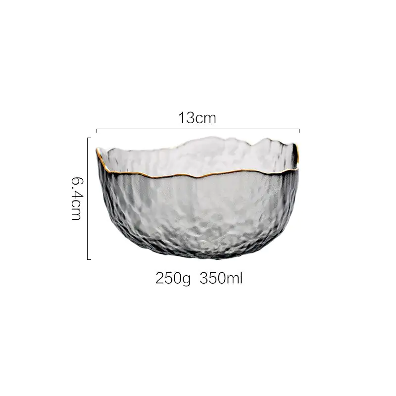 Gold Inlay Glass Serving Bowl - Image 4