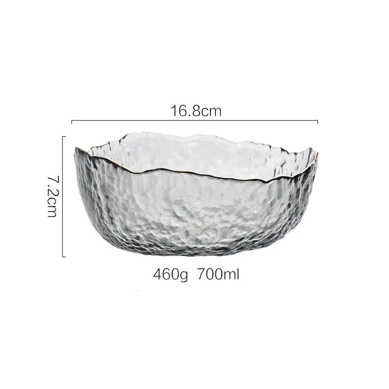 Gold Inlay Glass Serving Bowl - Image 5
