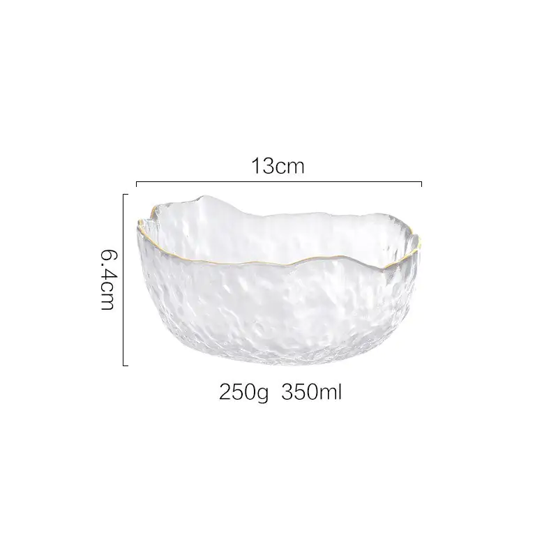 Gold Inlay Glass Serving Bowl - Image 7