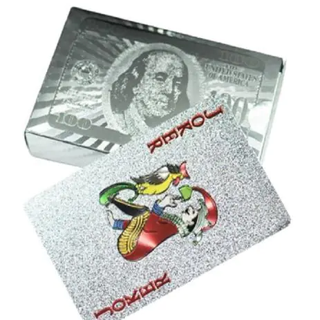 Gold Silver Veneer Poker Deck - Image 2