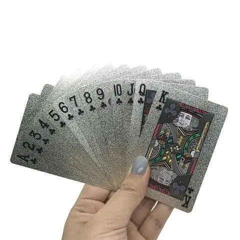 Gold Silver Veneer Poker Deck - Image 5
