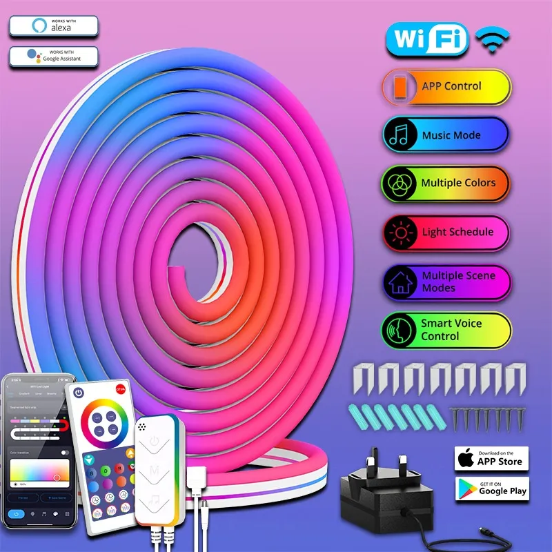 Graffiti WIFI Intelligent Silicone LED Neon Light Band - Image 2