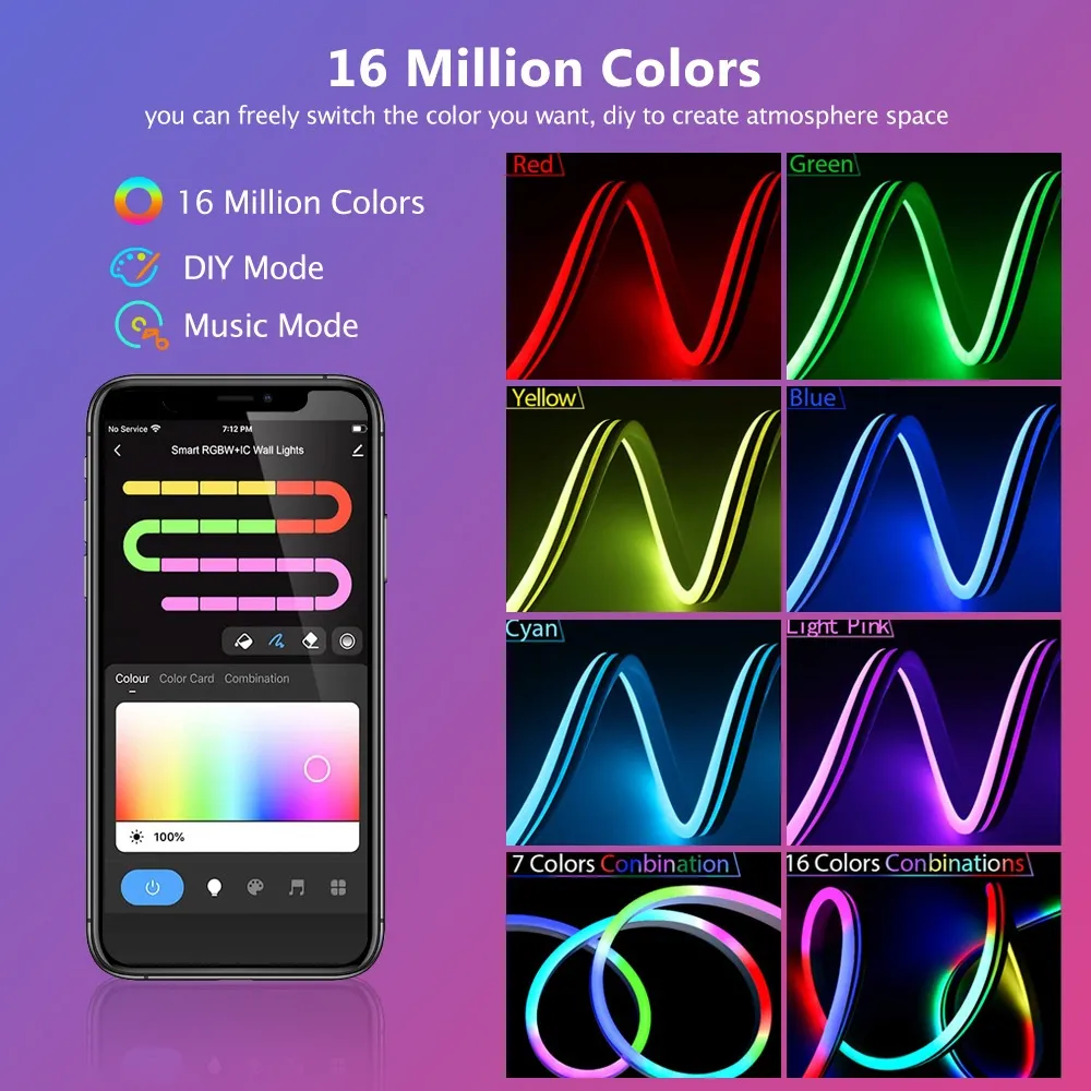 Graffiti WIFI Intelligent Silicone LED Neon Light Band - Image 3