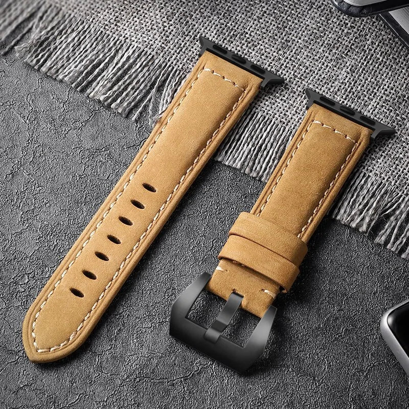 Handmade Crazy Cowhide Apple Watch Watchband - Image 11