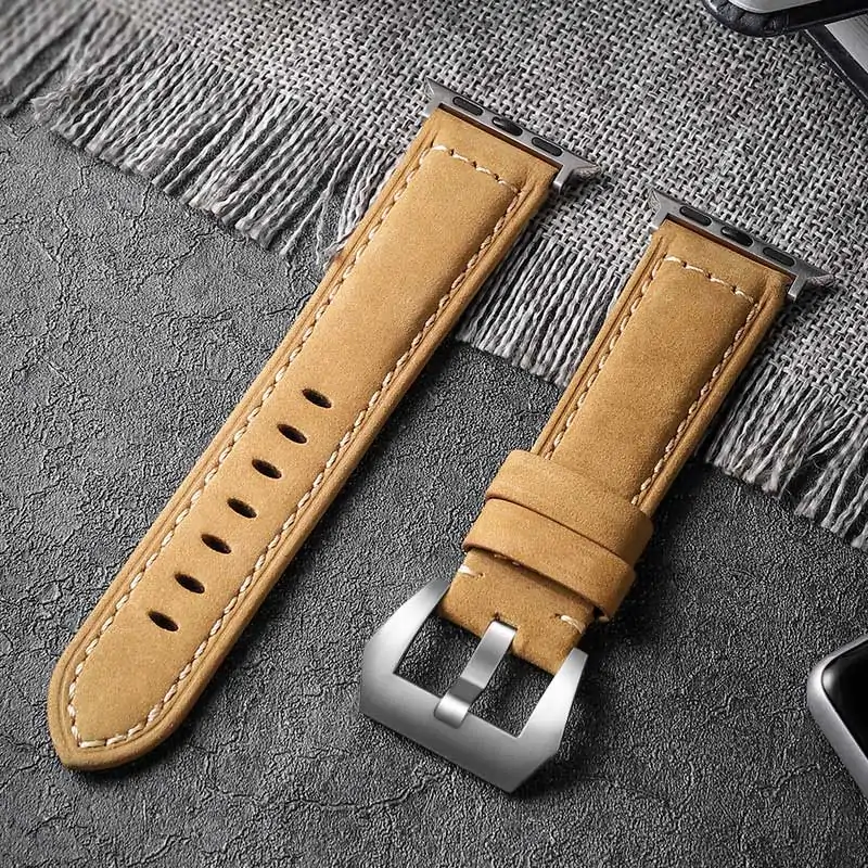 Handmade Crazy Cowhide Apple Watch Watchband - Image 16