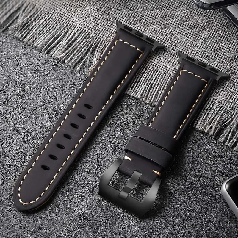 Handmade Crazy Cowhide Apple Watch Watchband - Image 18