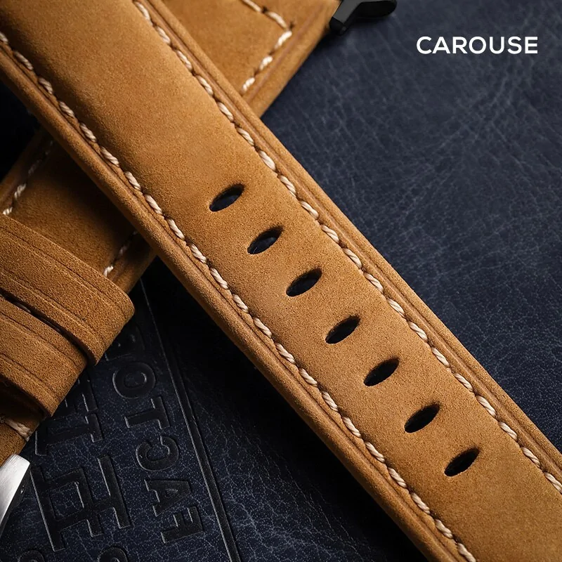 Handmade Crazy Cowhide Apple Watch Watchband - Image 3