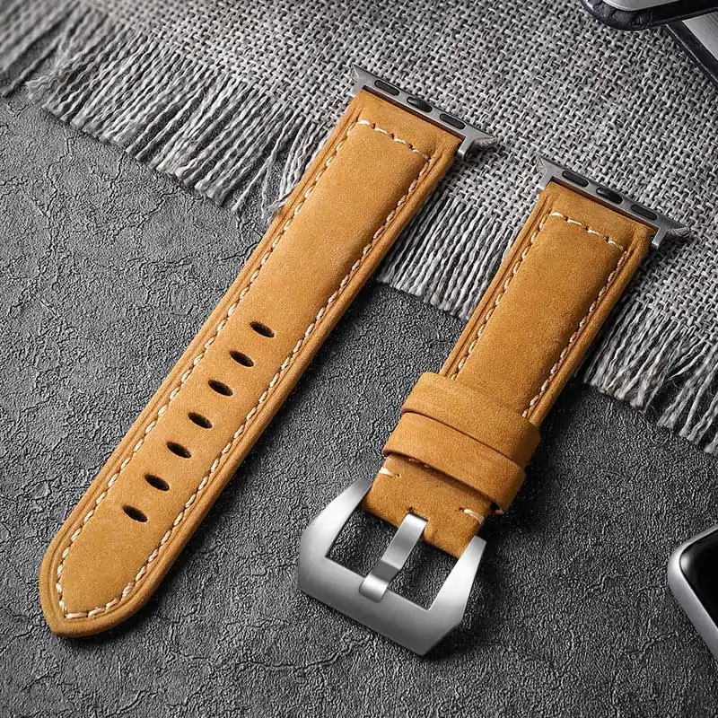 Handmade Crazy Cowhide Apple Watch Watchband - Image 34