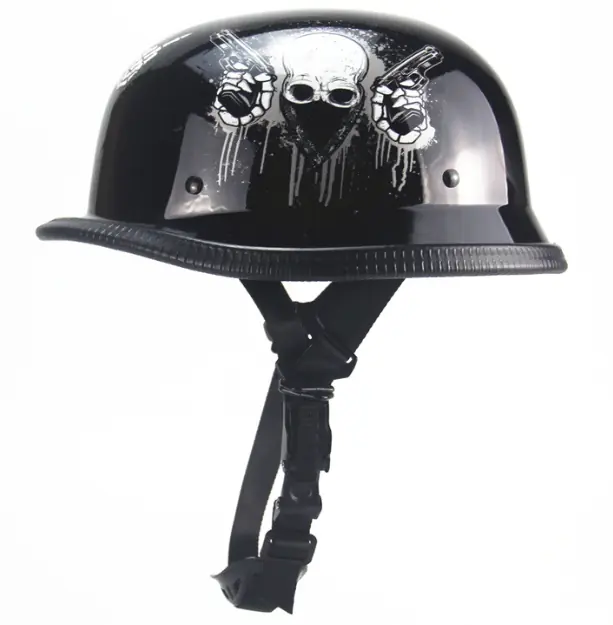 Harley Motorcycle Summer Helmet with Skull Design - Image 2