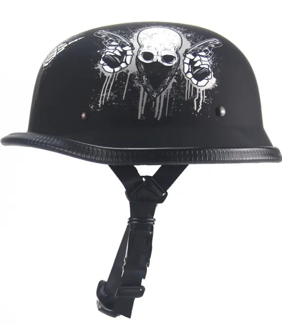 Harley Motorcycle Summer Helmet with Skull Design - Image 4