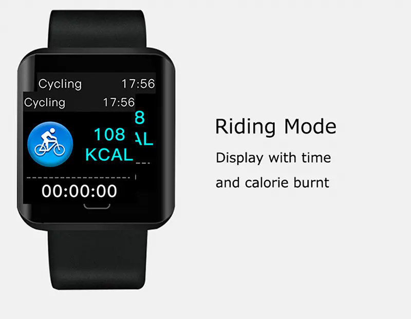 HD Square Touch Screen Waterproof Smart Fitness Watch - Image 6