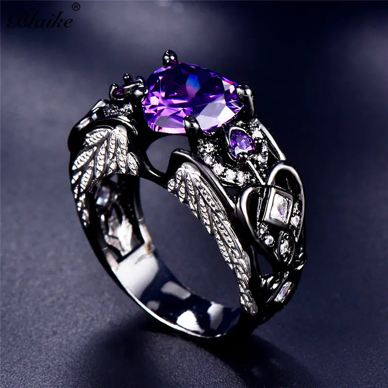 Heart Ring with Angel Wings for Women - Image 3