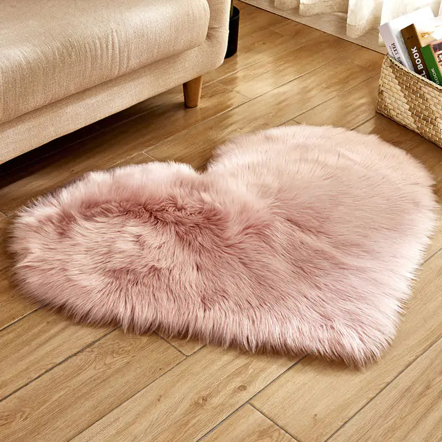 Heart Shape Fluffy Rug - Image 10