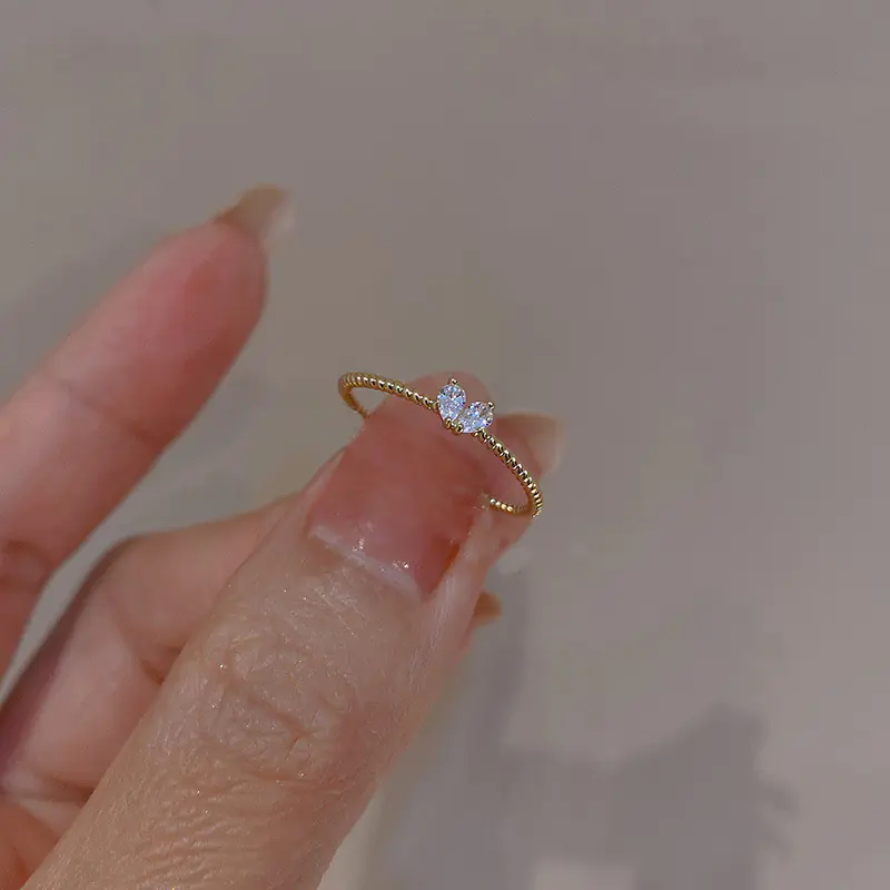 Heart Shaped Love Fashion Finger Ring - Image 2