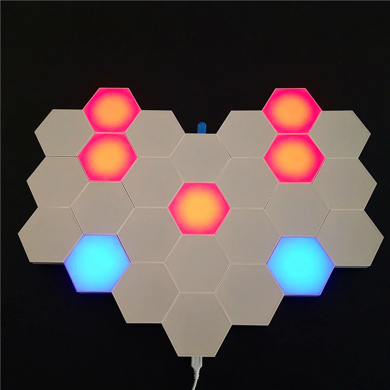 Hexagonal Splicing LED Sound-Control Music Wall Light - Image 2