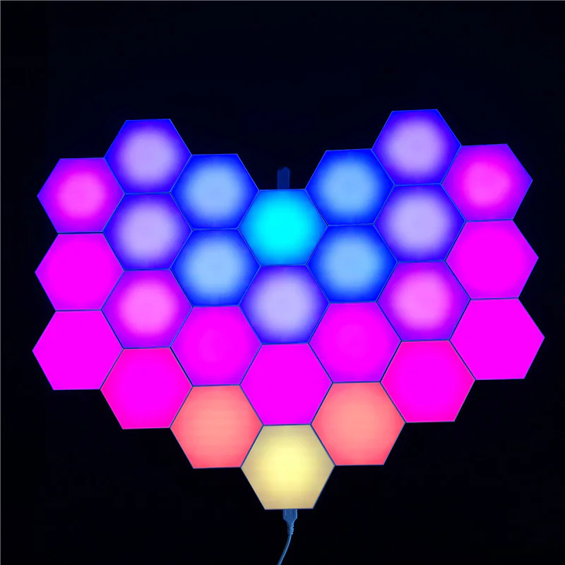 Hexagonal Splicing LED Sound-Control Music Wall Light - Image 3
