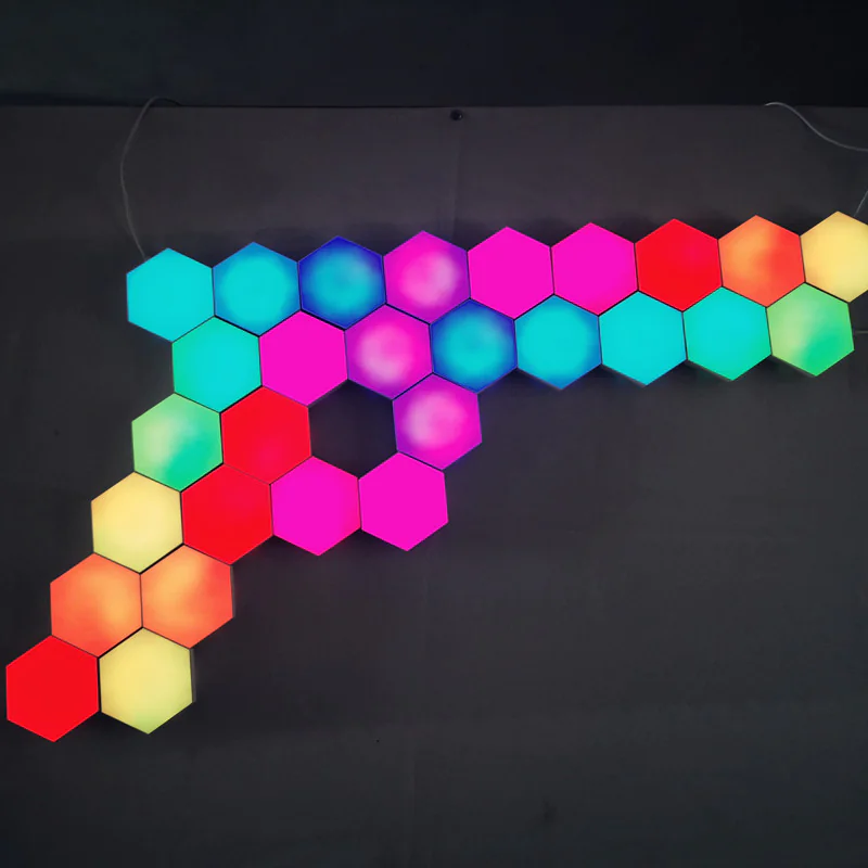 Hexagonal Splicing LED Sound-Control Music Wall Light - Image 4