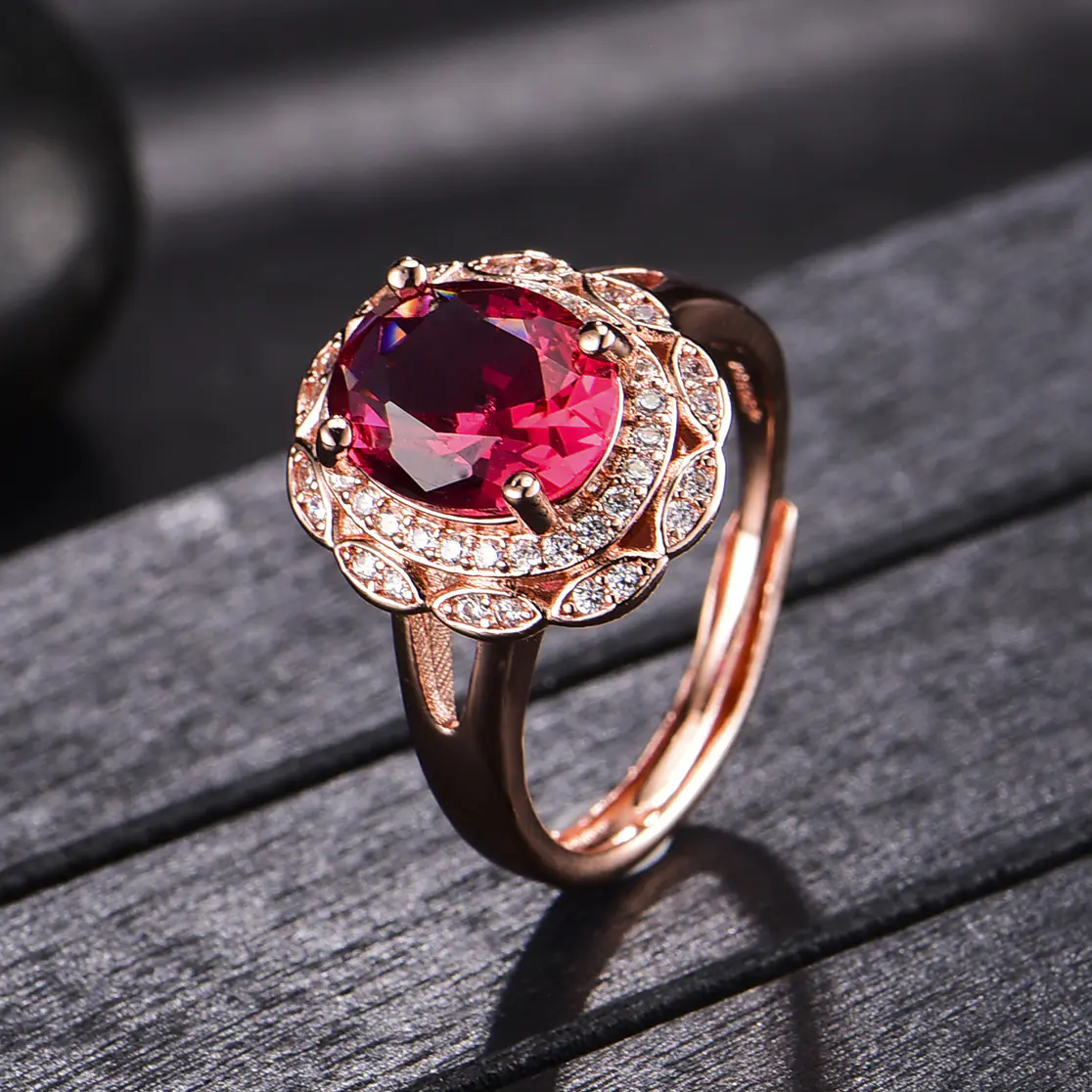 High-End Oval Zircon Group Ring - Image 2