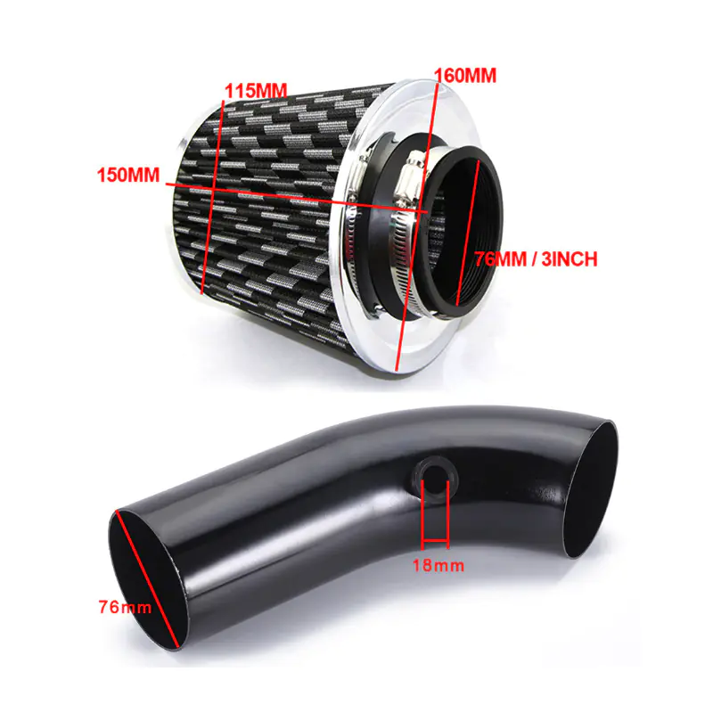 High-Flow Air Intake Kit with Aluminum Pipes - Image 5