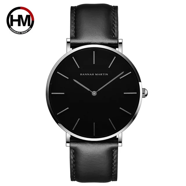High-Quality Rose Gold Dial Leather Watch - Image 9