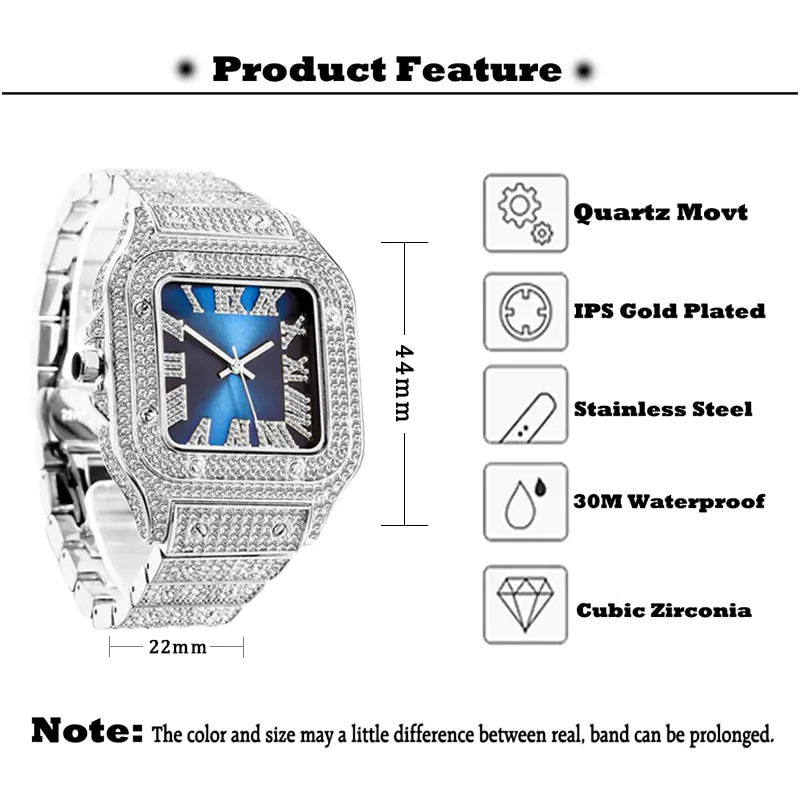 Ice Out Diamond Square Watch - Image 6