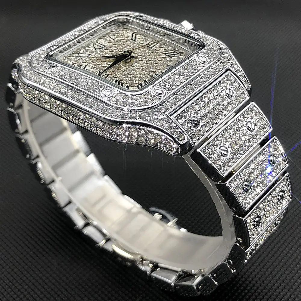 Ice Out Square Watch For Men - Image 3