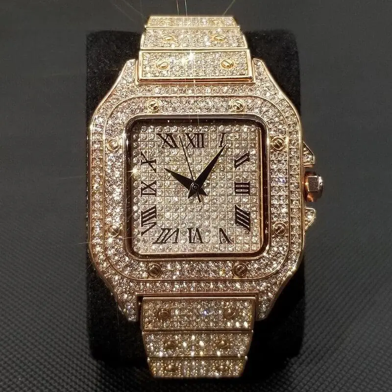 Ice Out Square Watch For Men - Image 9