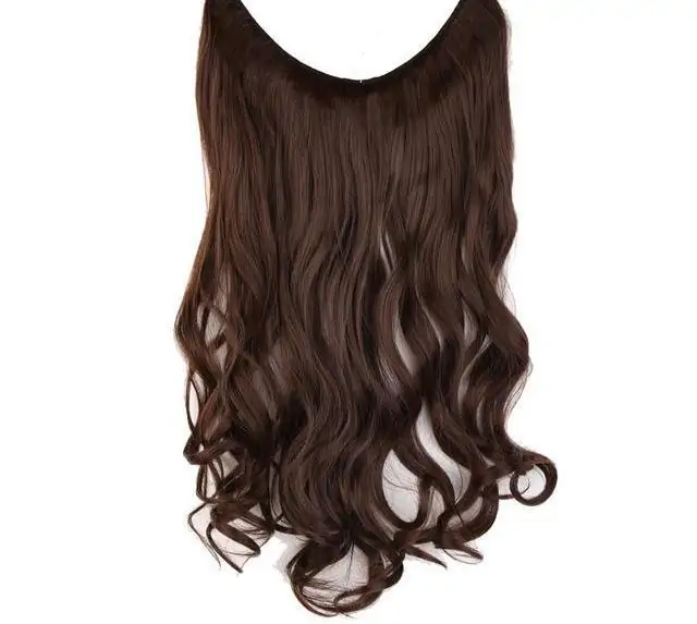 Invisible No Clips Hair Extensions-MEDIUM BROWN ROUNDED - Image 11