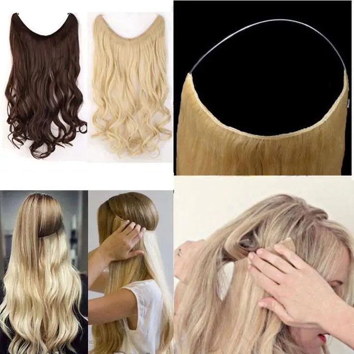 Invisible No Clips Hair Extensions-MEDIUM BROWN ROUNDED - Image 16
