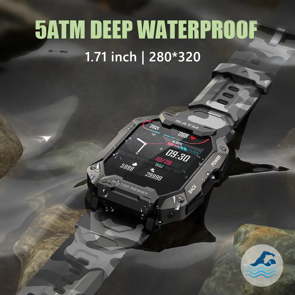 IP68 5ATM Waterproof Smartwatch - Image 3