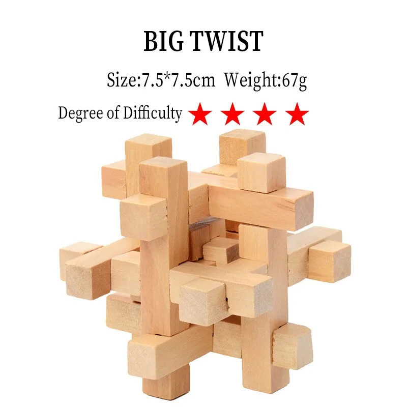 IQ 3D Wooden Brain Teaser Game - Image 20