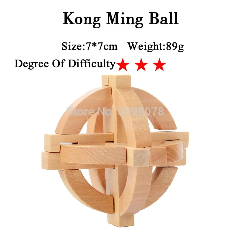 IQ 3D Wooden Brain Teaser Game - Image 3