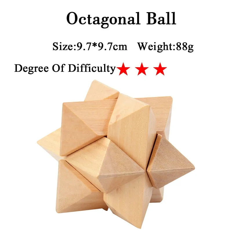 IQ 3D Wooden Brain Teaser Game - Image 38