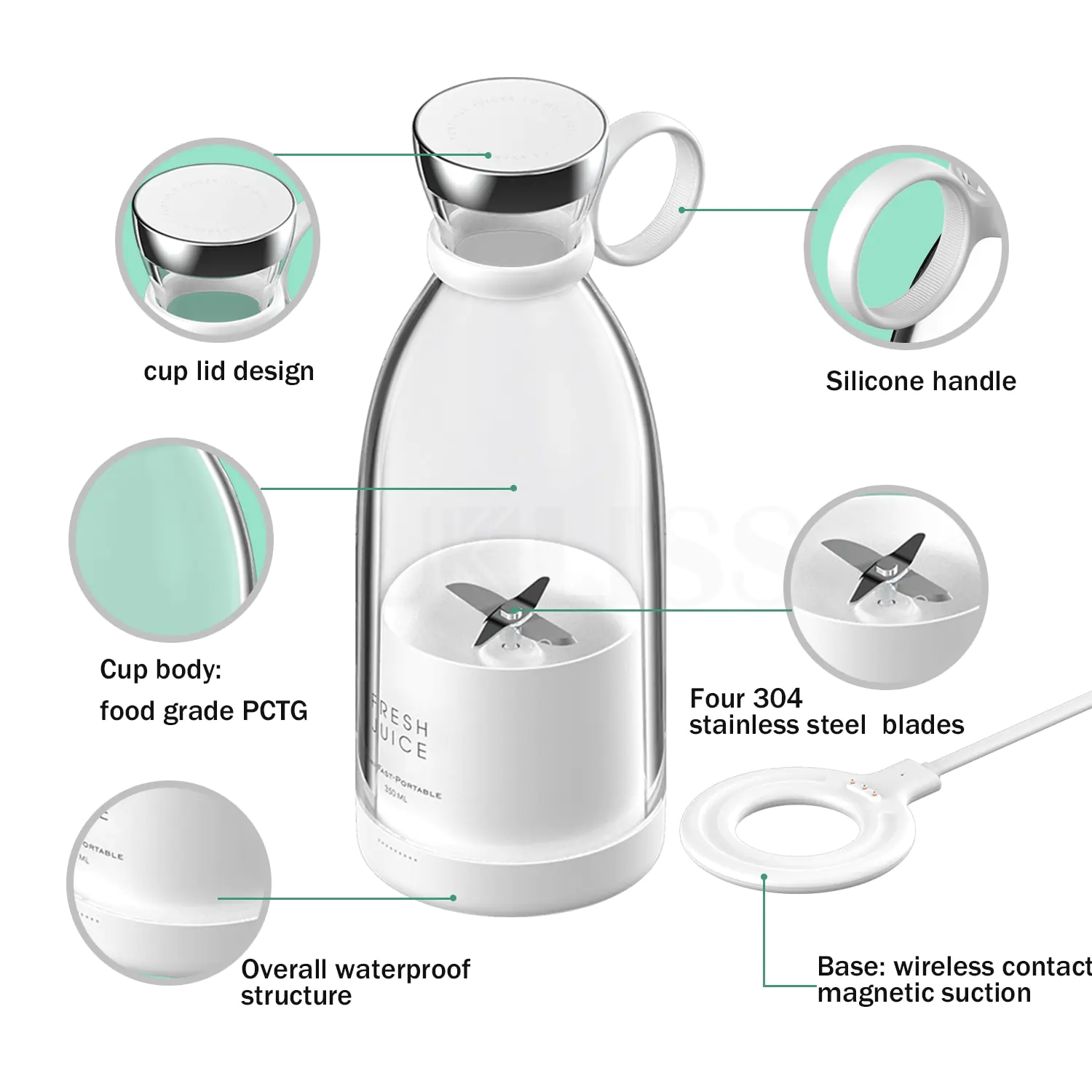 Juice Extractor Portable Mixer Food Processor - Image 3