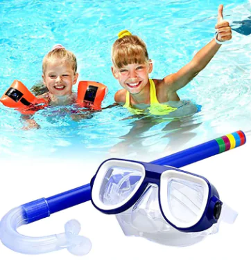 Kids' Anti-Fog Snorkel Set: Shockproof Diving Mask & Breathing Tube - Image 2