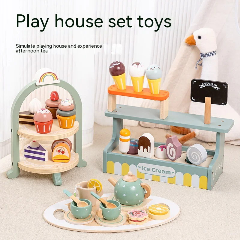 Kids Wooden Tea Party Playset - Image 9