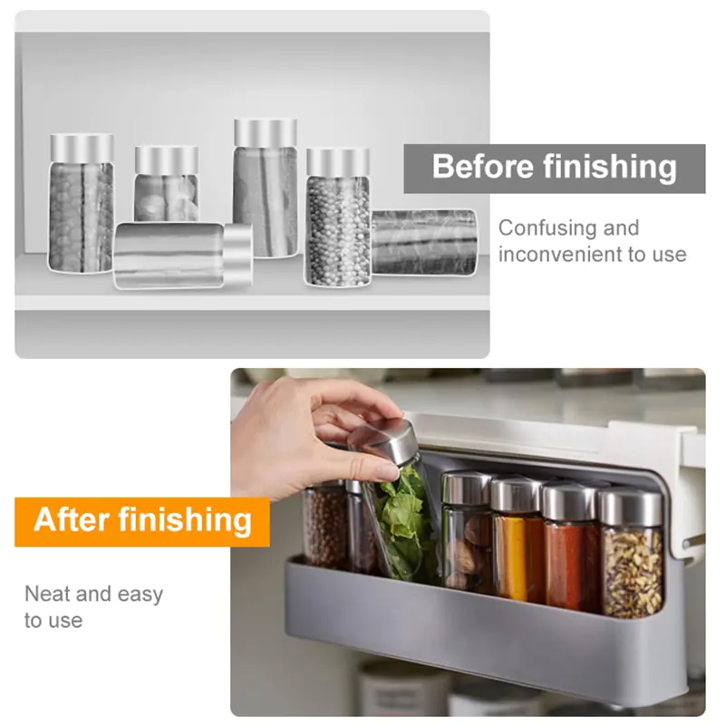 Kitchen Self-Adhesive Spice Organizer Rack - Image 3