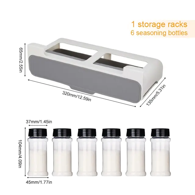 Kitchen Self-Adhesive Spice Organizer Rack - Image 9