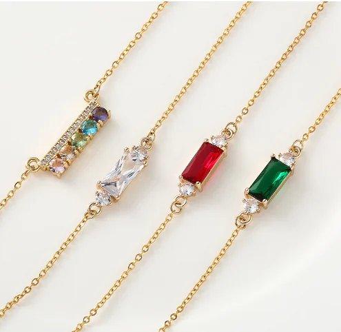 Korean-Japanese Style S925 Silver 18K Gold Necklace Set - Image 4