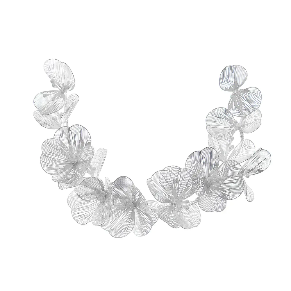 Korean Style Gold Petal Headband with Pearl Accents - Image 5
