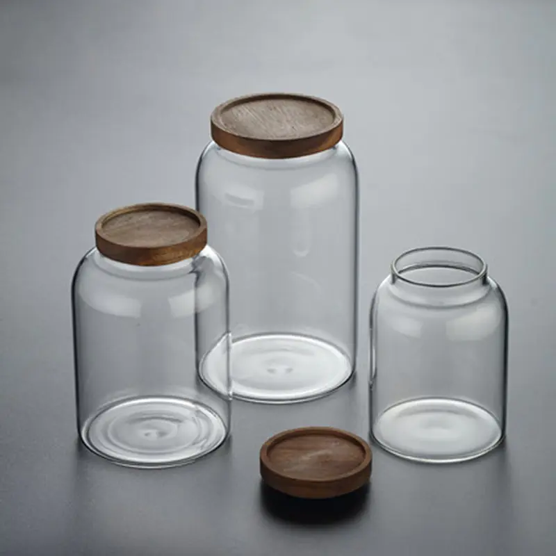 Large-Capacity Glass Jar with Wooden Lid - Image 5