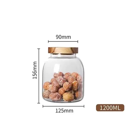 Large-Capacity Glass Jar with Wooden Lid - Image 7