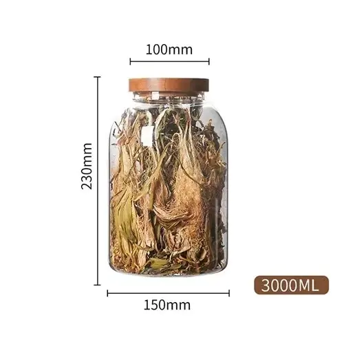 Large-Capacity Glass Jar with Wooden Lid - Image 8