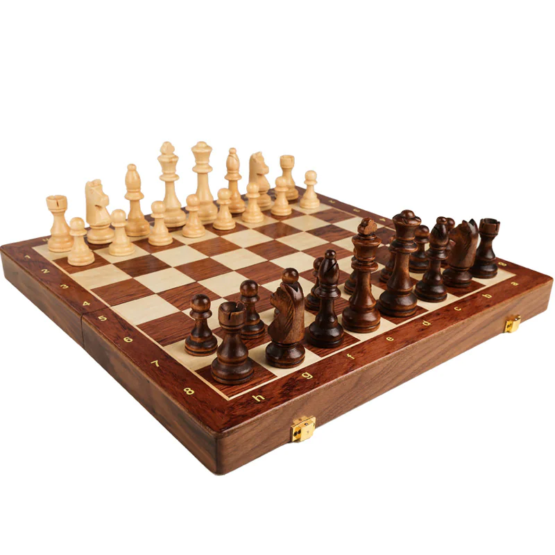 Large Children's Wooden Folding Chess Set - Image 3