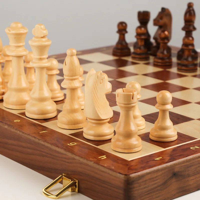 Large Children's Wooden Folding Chess Set - Image 5