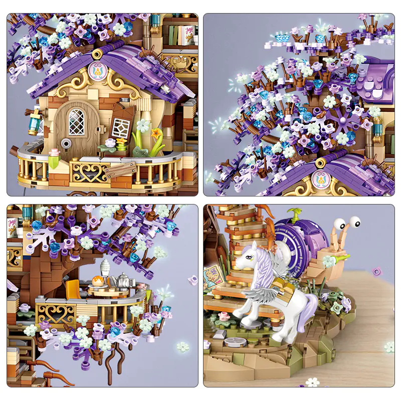Large Elven Tree House Handassembled Building Toy - Image 2